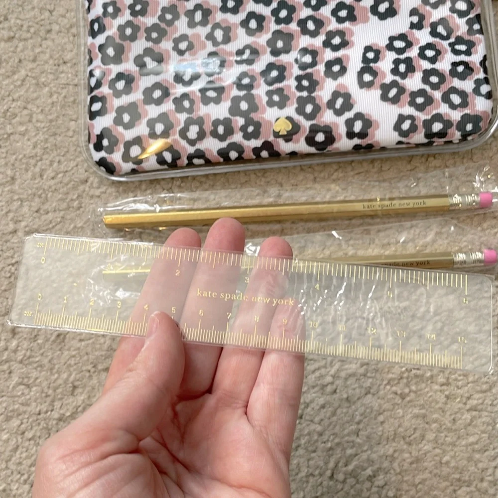 Kate Spade flair flora pencil pouch and accessories